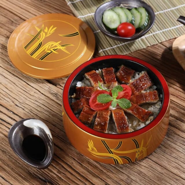 Golden Rice Stalk Motif Bento