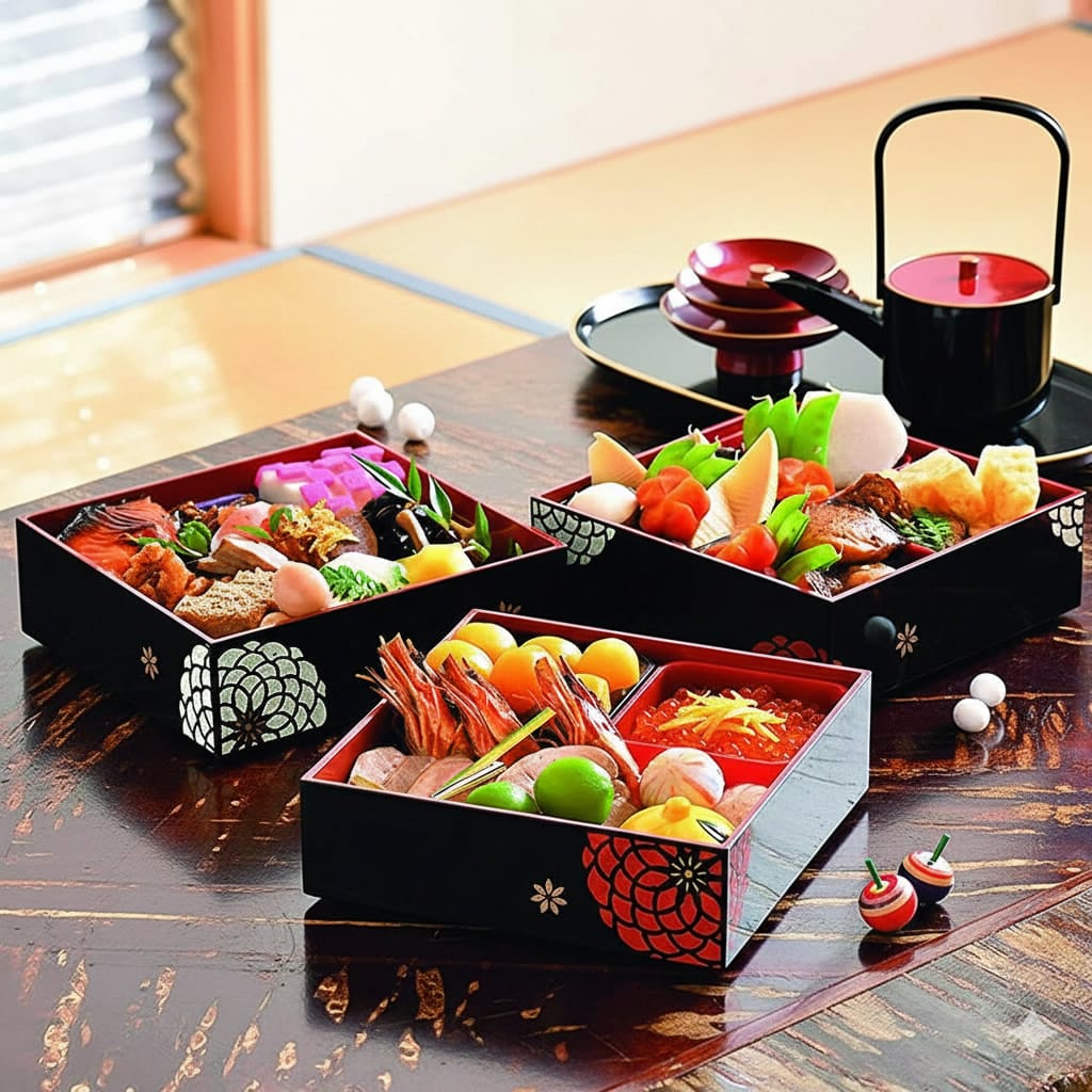 Hakoya Black Kiku Jubako Hakoya Black Kiku Jubako