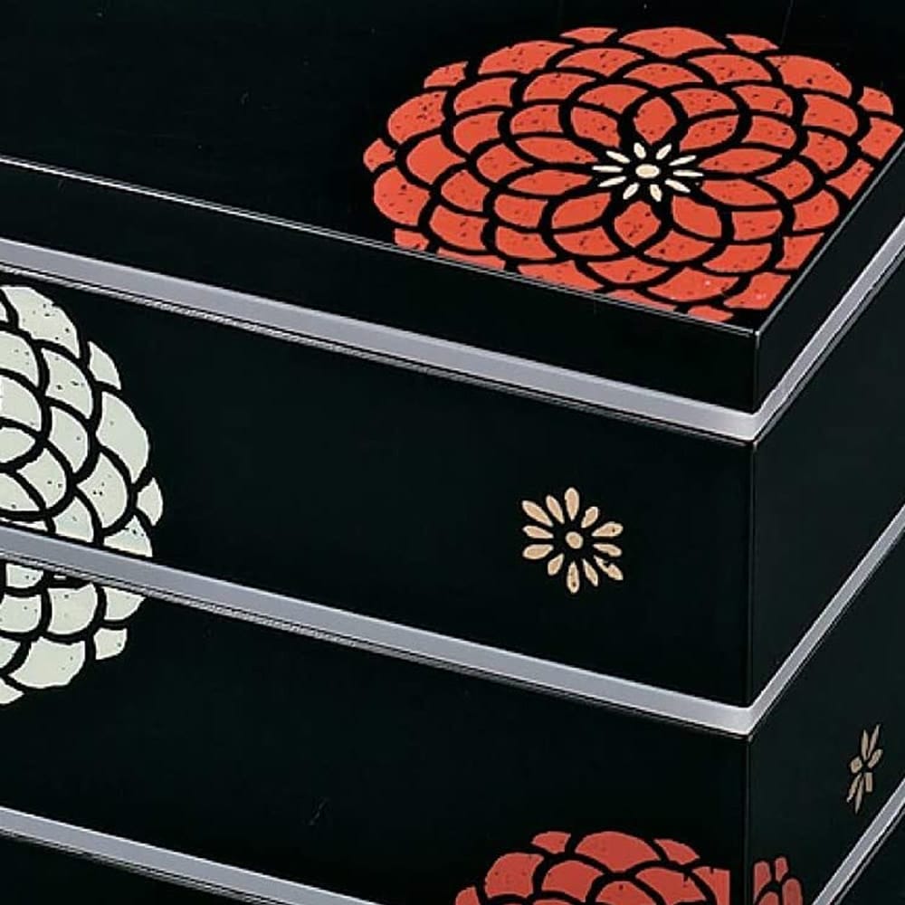 Hakoya Black Kiku Jubako Hakoya Black Kiku Jubako