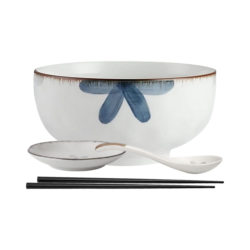 Hisseki Floral Noodle Bowl Set