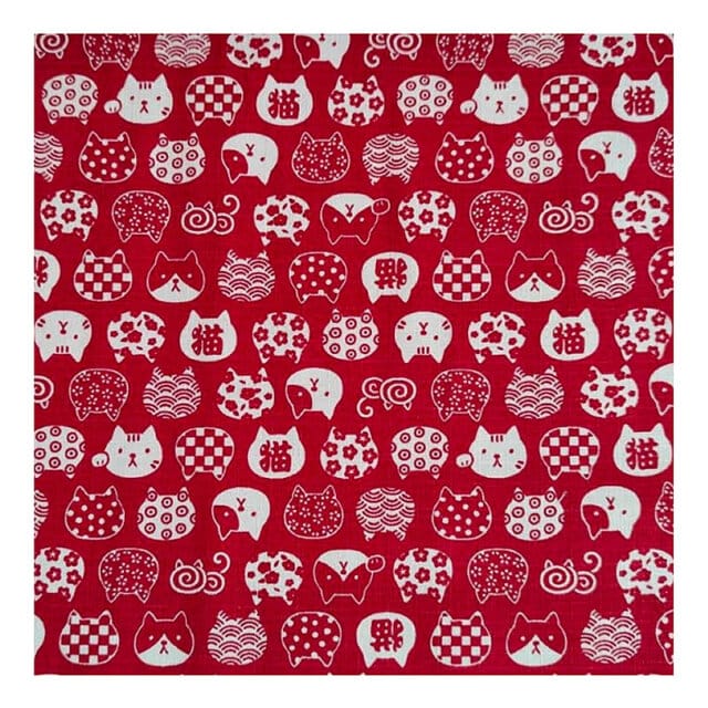 Japanese Kitty Cotton Furoshiki Cloth