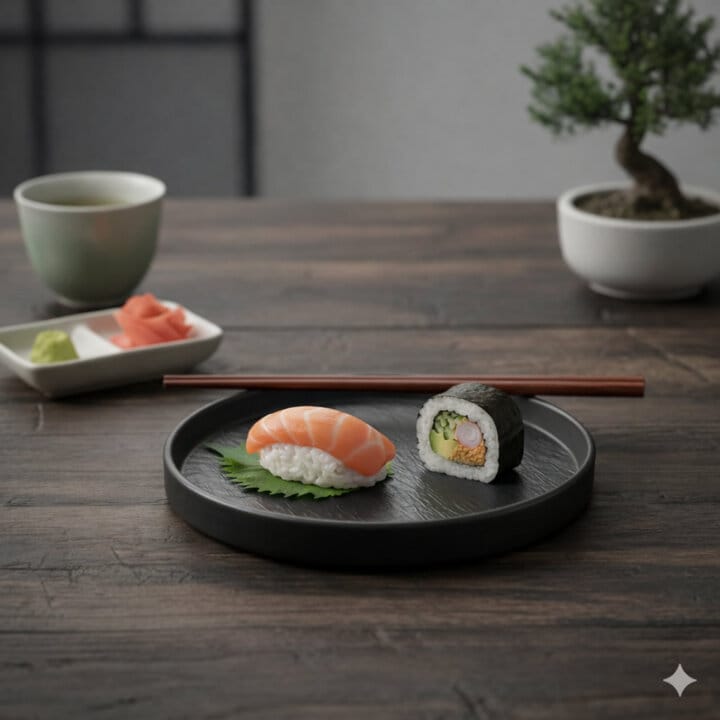 Melamine Black Rippled Plate