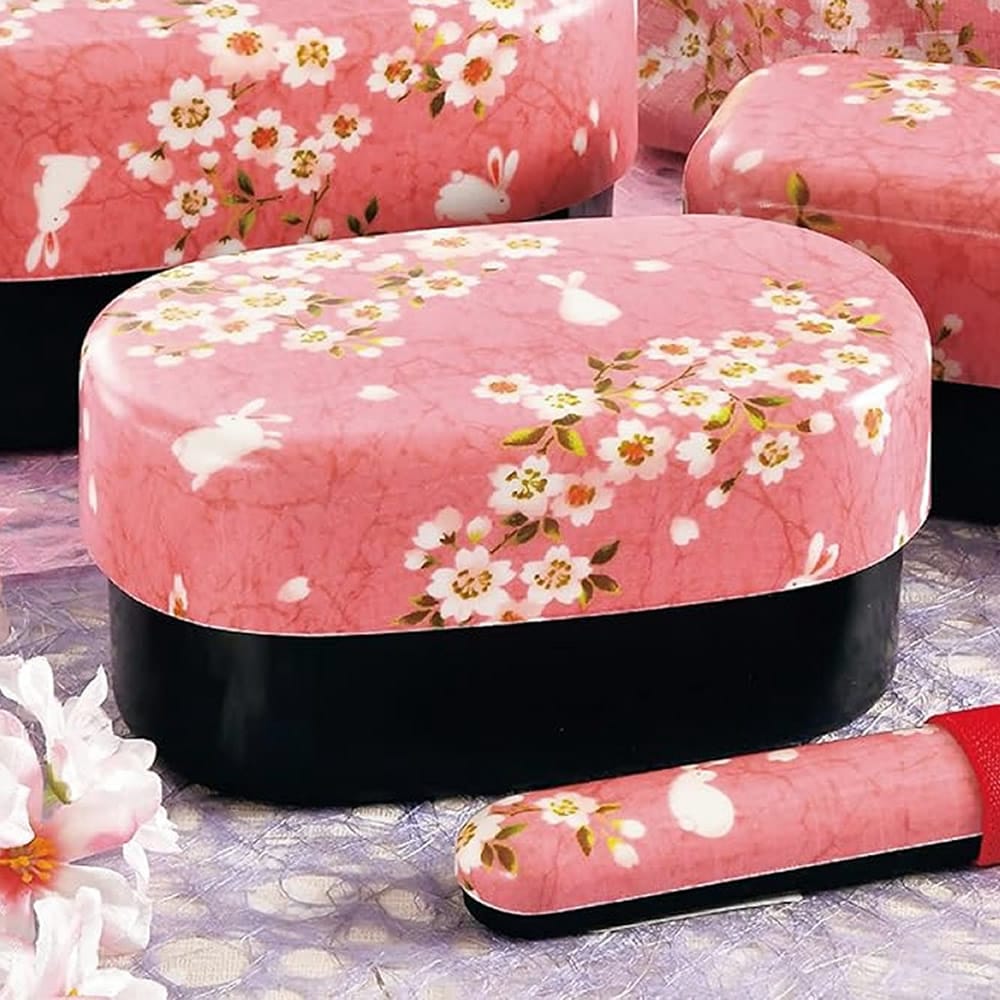Pink Sakura Usagi Oval Bento