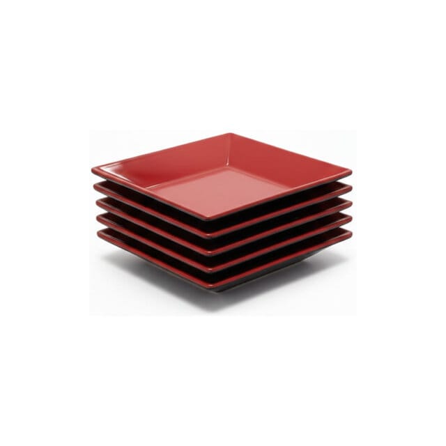Red & Black Kukei Sushi Side Tray (5 Set)
