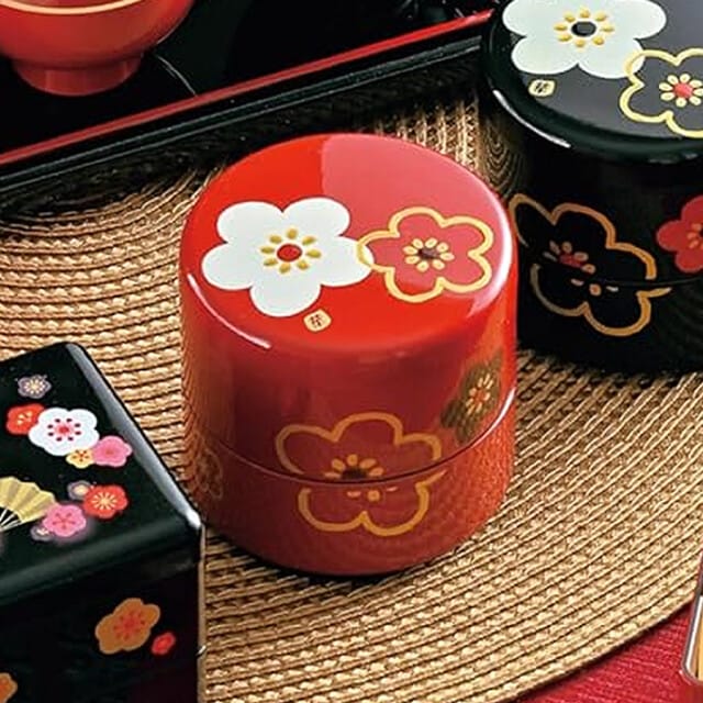 Red Sakura Lunch Box Set Design