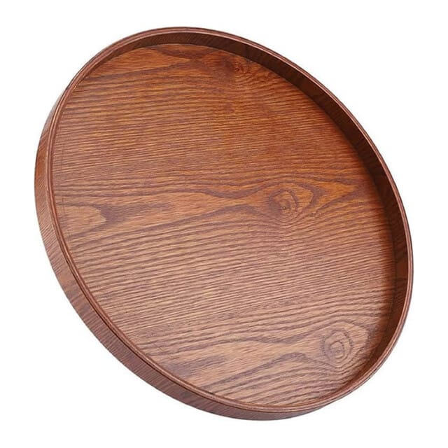 Round Wooden Serving Tray
