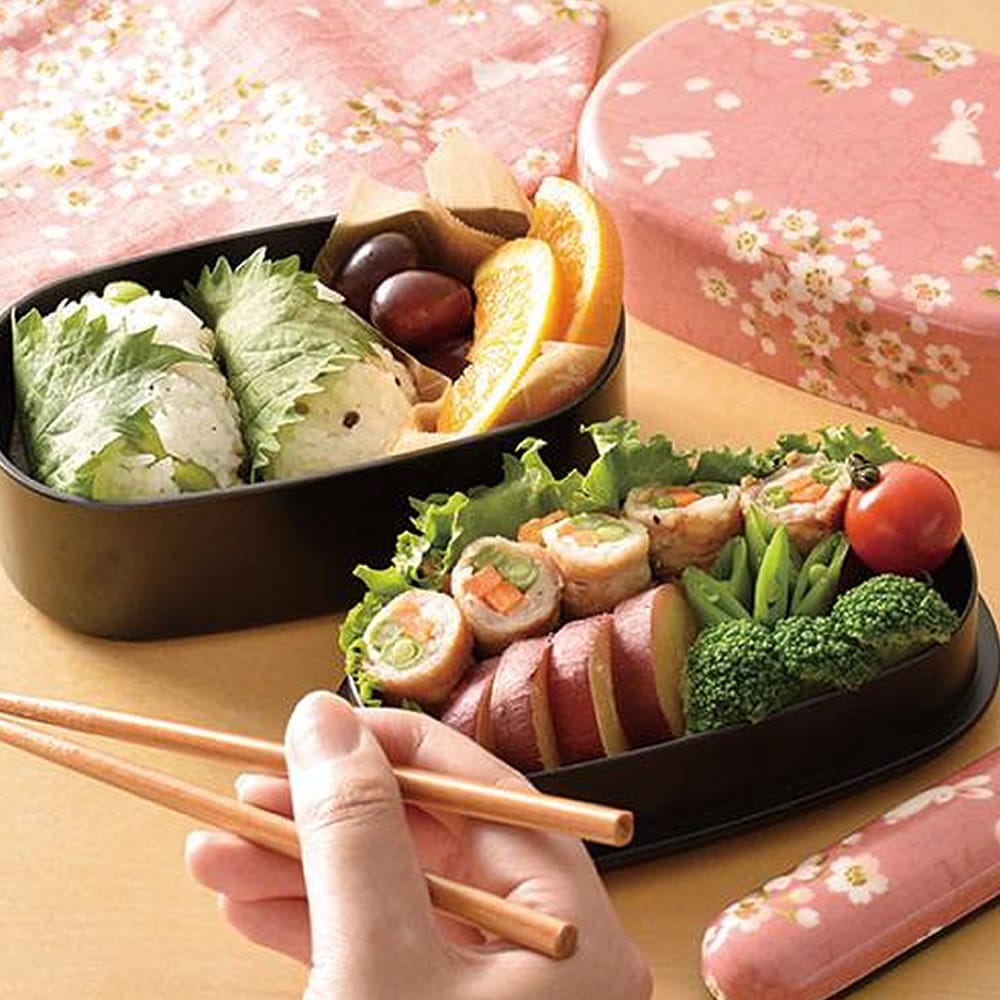 Sakura Usagi Oval Bento Box