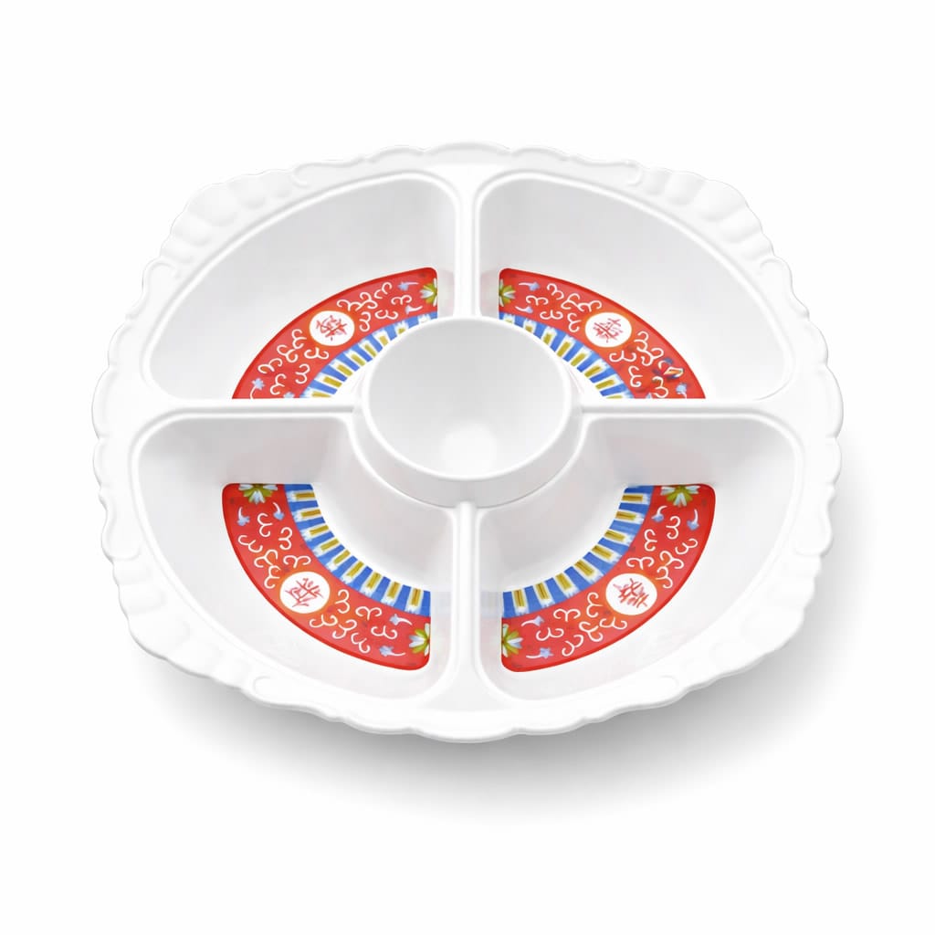 Shòu Longevity 5 Section Server Plate Shòu Longevity 5 Section Server Plate