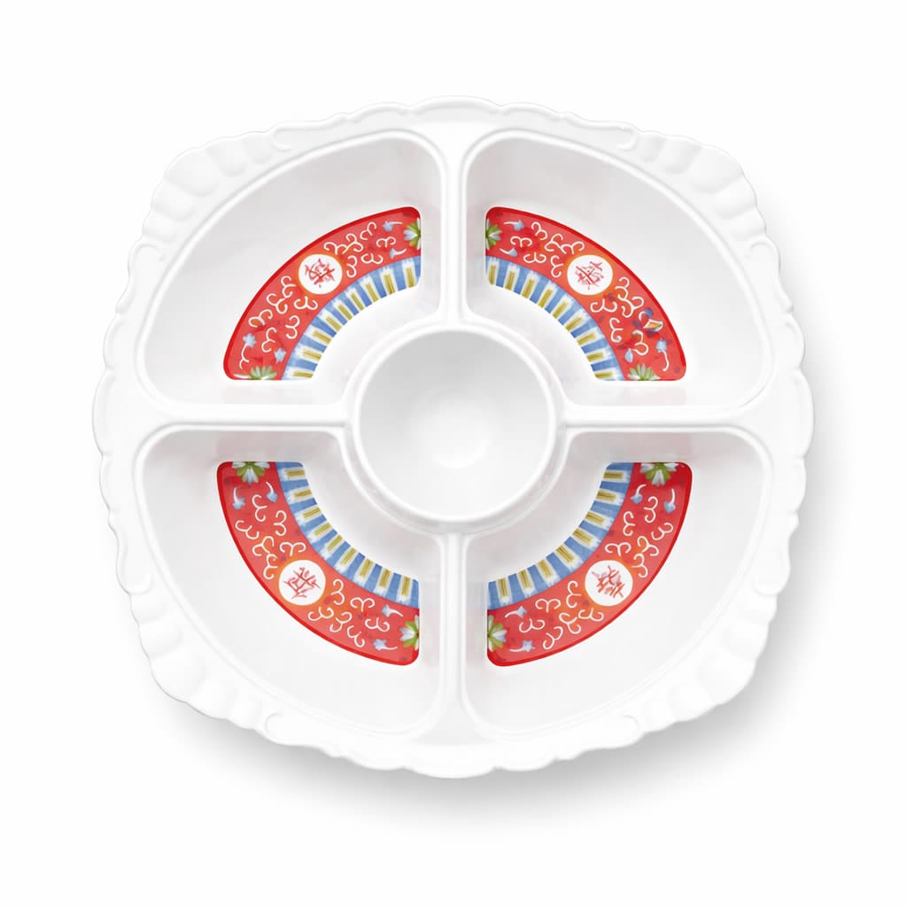 Shòu Longevity 5 Section Server Plates Shòu Longevity 5 Section Server Plates