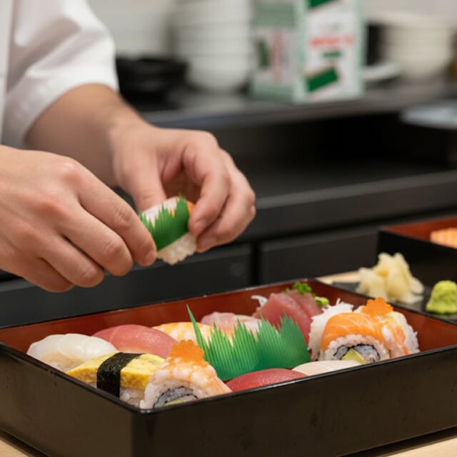 Sushi Grass in Bento Box