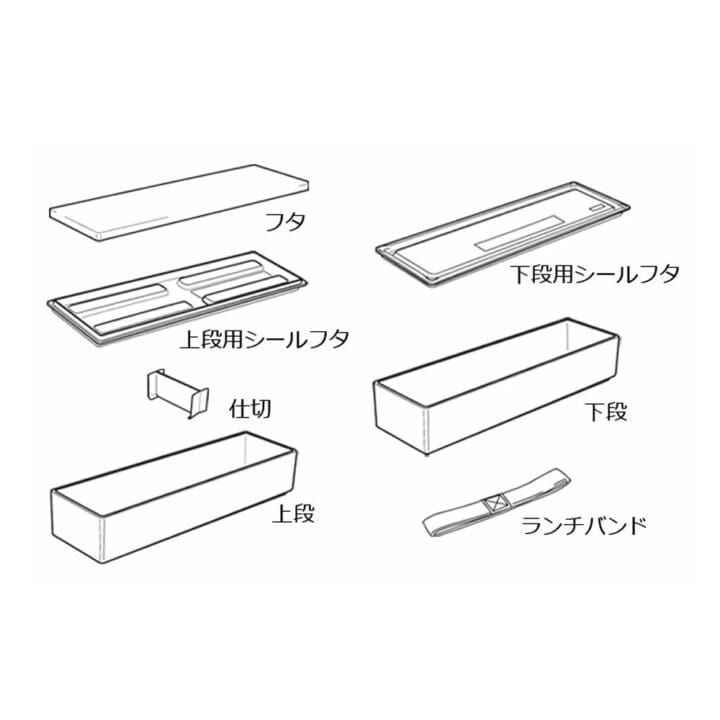 Tochigi-Mokume Slim Lunch Box