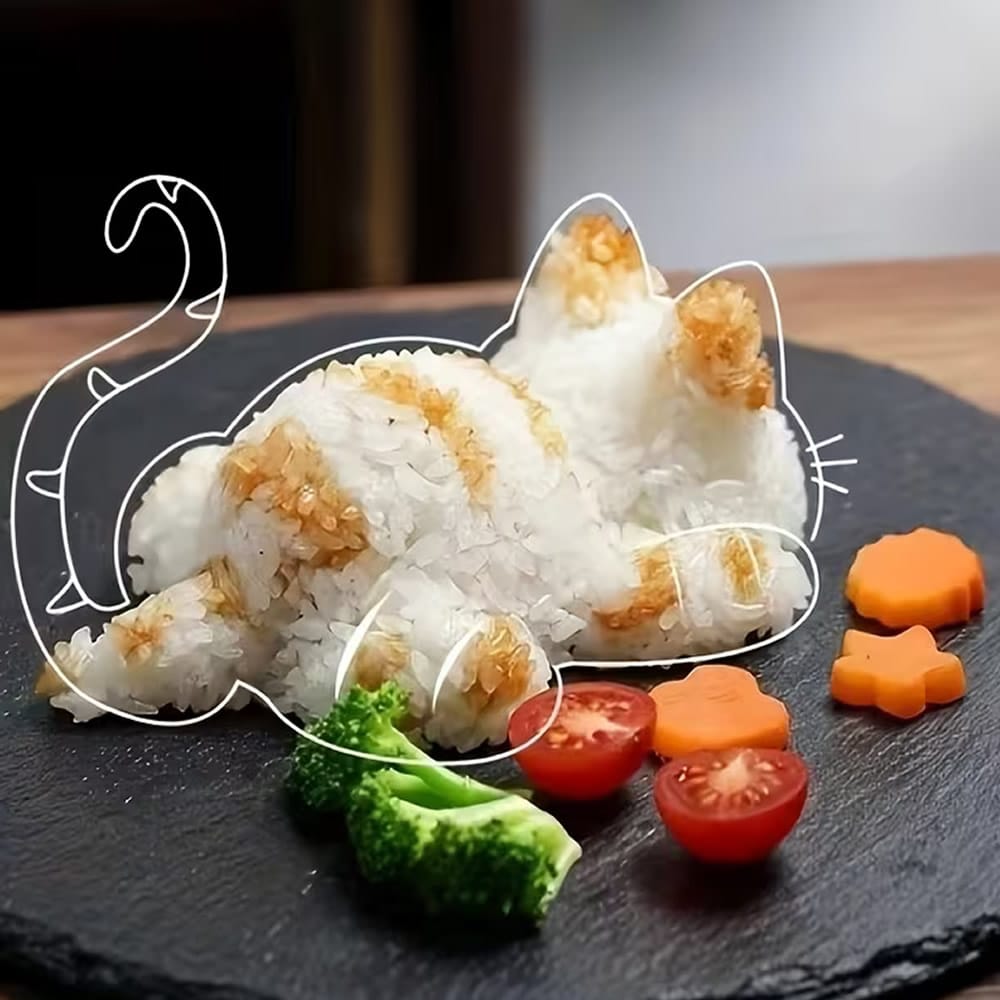 Cat-Shaped Rice Ball Moulds