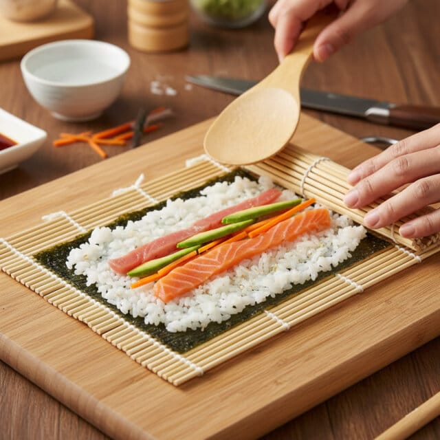 Kayi Sushi Roller Mat & Paddle Set