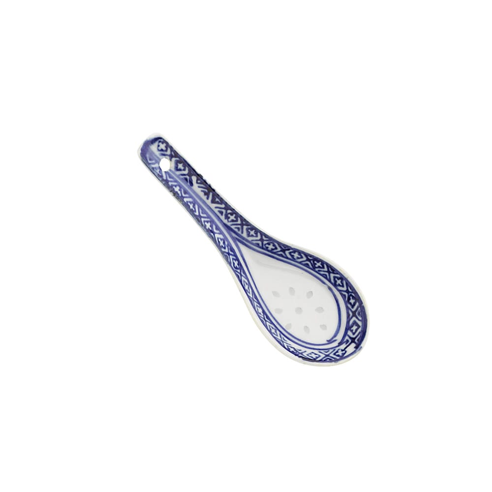 Qinghua Style Small Ceramic Spoon