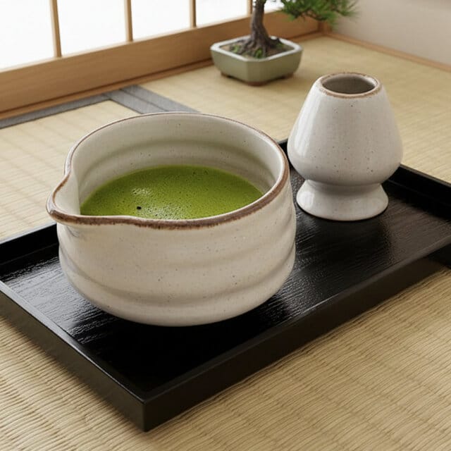 Yūgao Glaze Matcha Tea Set