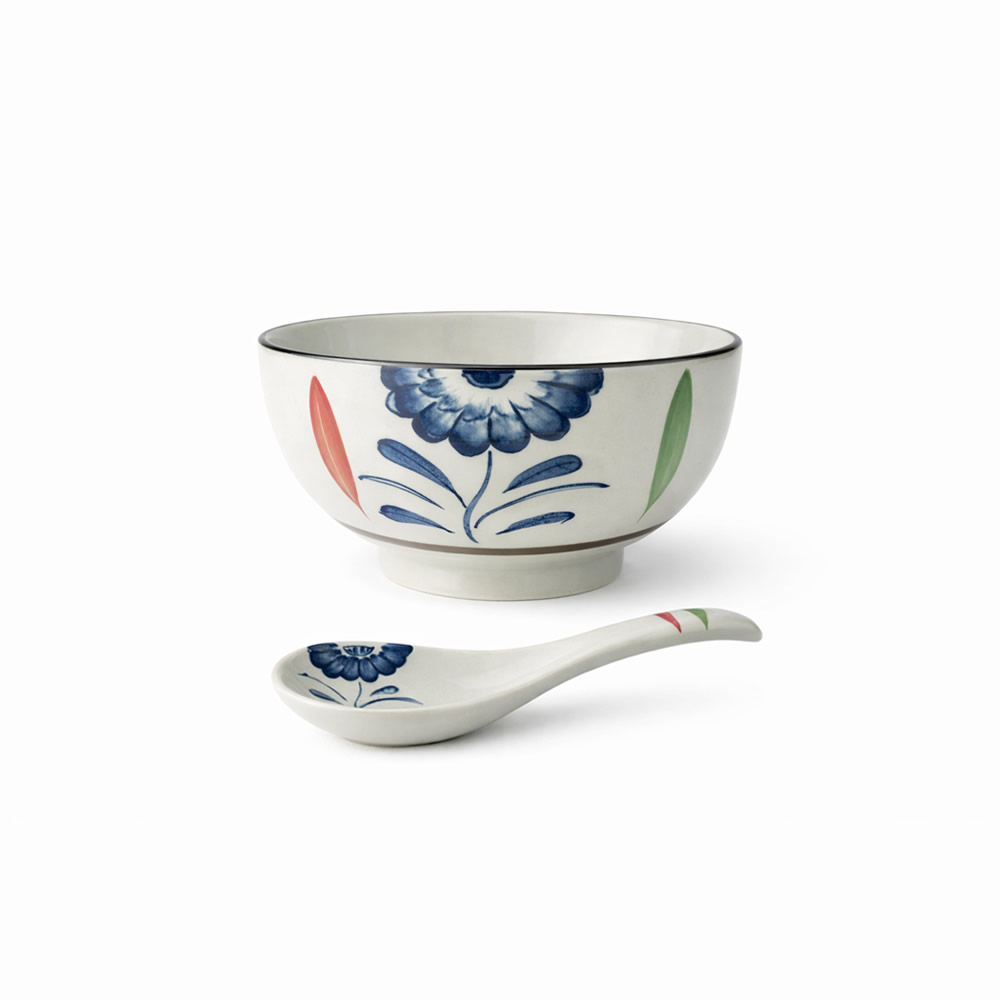Hana Bloom Rice Bowl & Spoon Set
