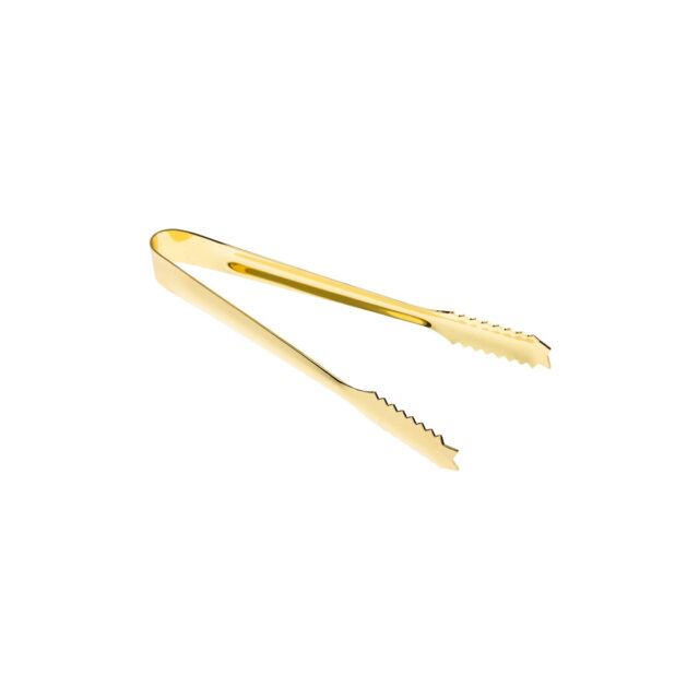 Stainless Steel Gold Serrated Tongs