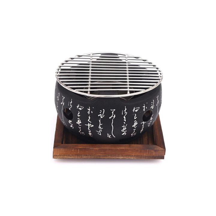 Tabletop Konro Hibachi Grill Close Up Shot