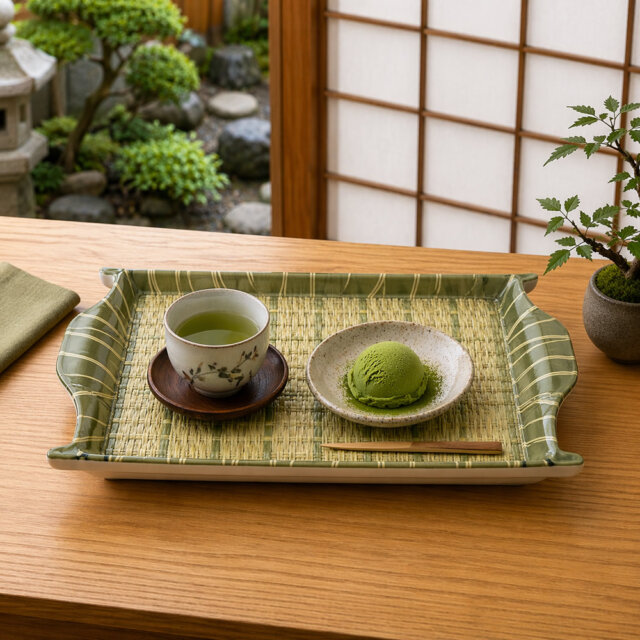 Bamboo Texture Melamine Tray