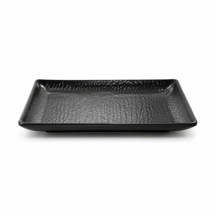 Black Square Melamine Trays
