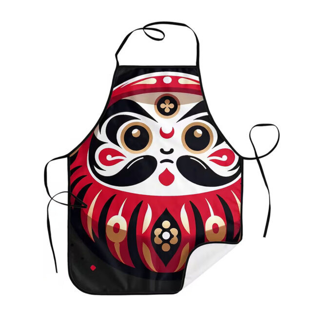 Japanese Daruma Kitchen Apron Japanese Daruma Kitchen Apron