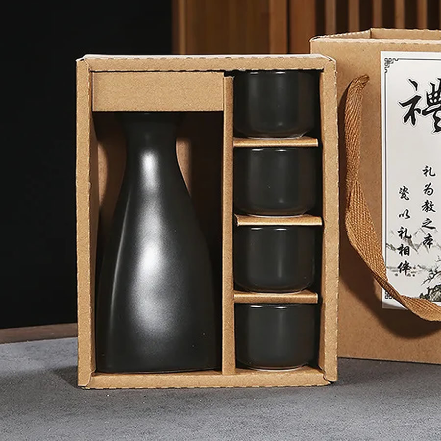 Kuro Sake Tokkuri & Ochoko Set