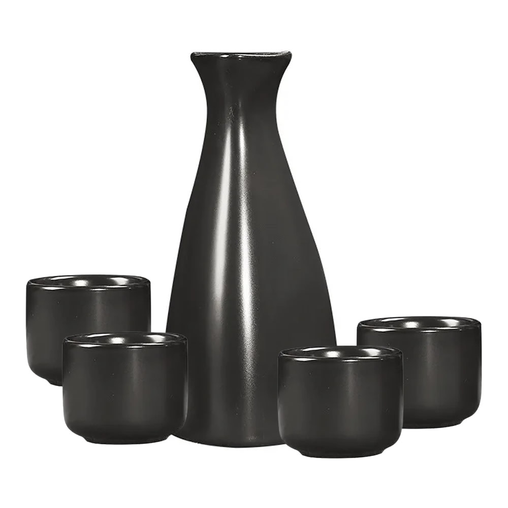 Kuro Sake Tokkuri & Ochoko