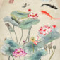 Lotus Garden of Edo Table Runner