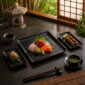 Slate Texture Melamine Tray Set
