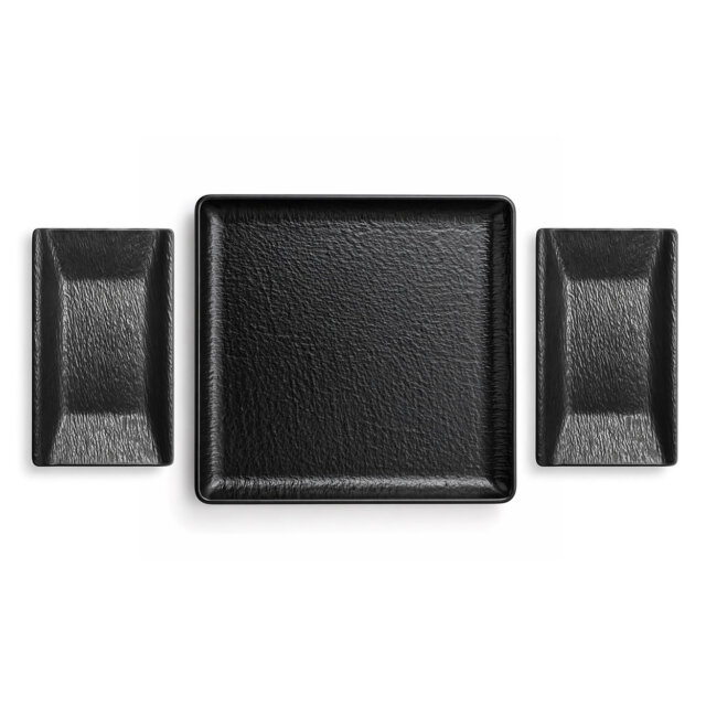 Slate Texture Melamine Tray Set Slate Texture Melamine Tray Set