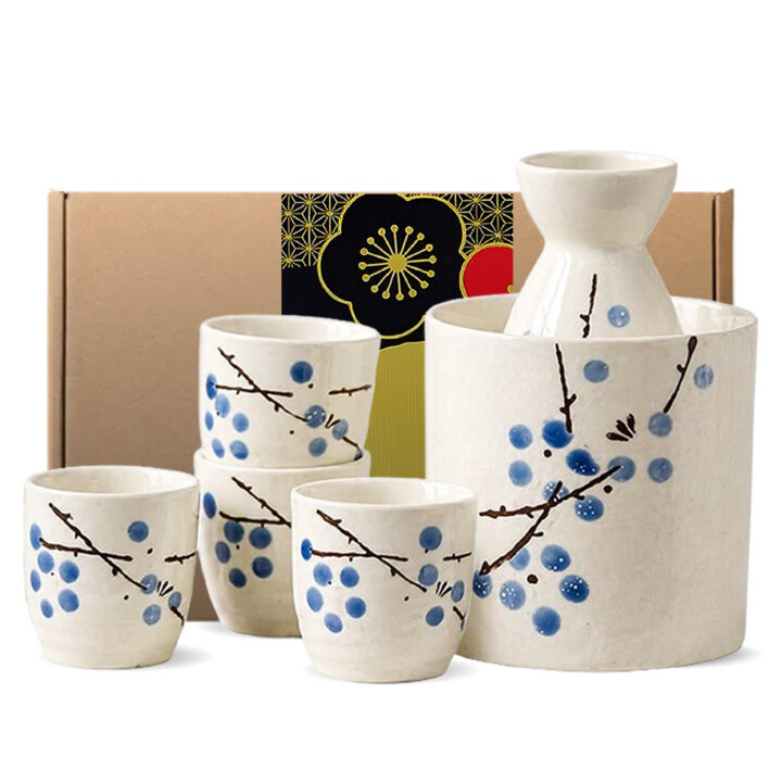 Wakaba Sake Tokkuri And Ochoko Setto