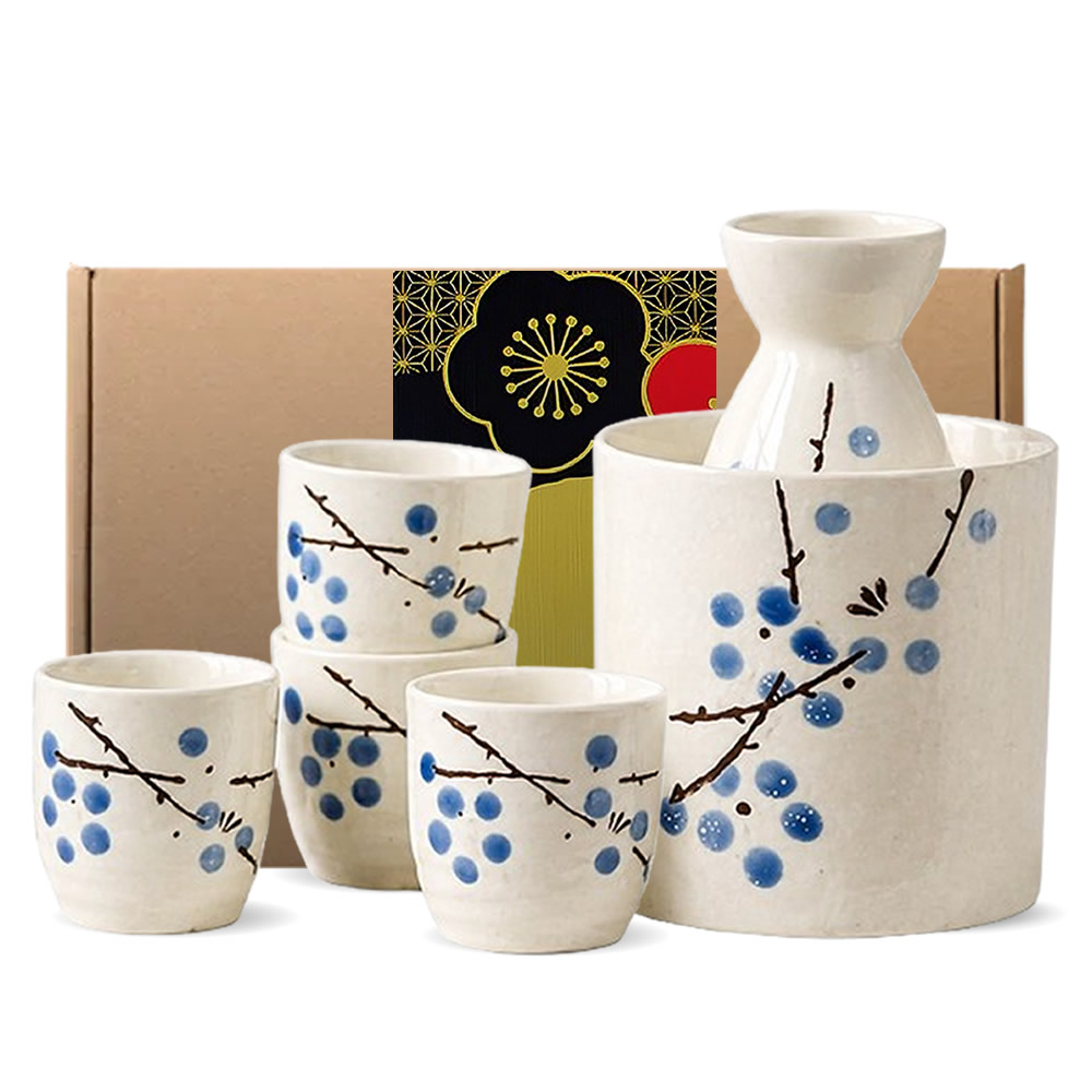 Wakaba Sake Tokkuri And Ochoko Setto