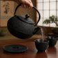Black Hobnail Teapot Set