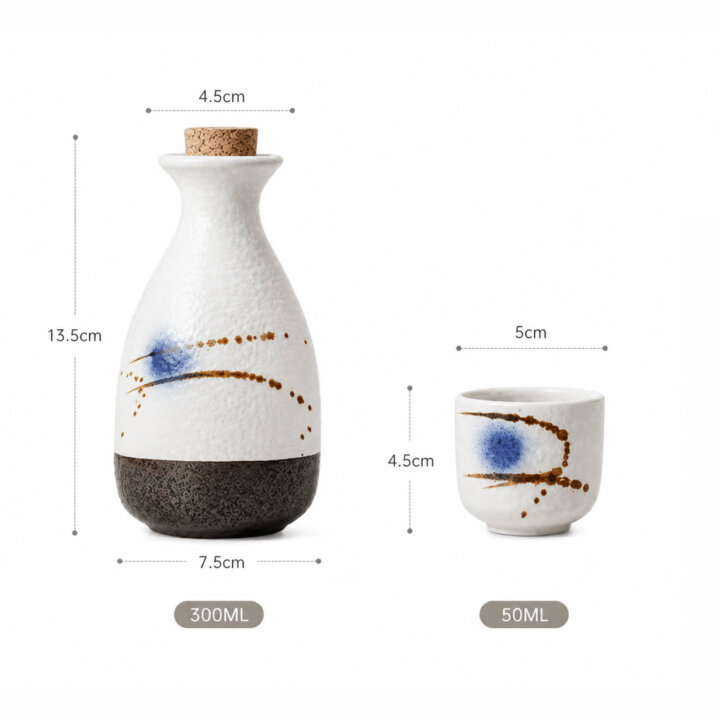 Blue Inseki Sake Set Blue Inseki Sake Set