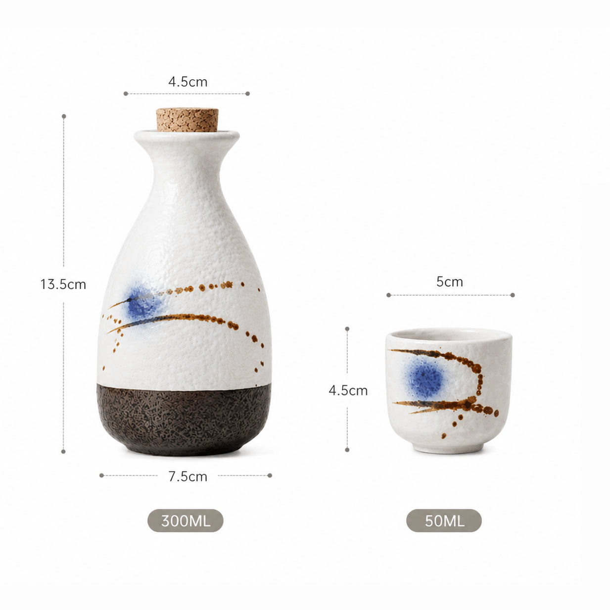 Blue Inseki Sake Set Blue Inseki Sake Set