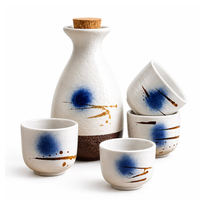 Blue Inseki Sake Set Blue Inseki Sake Set
