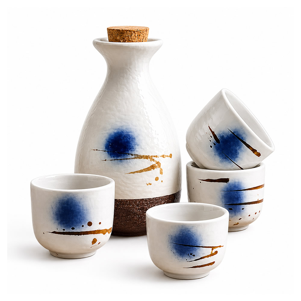 Blue Inseki Sake Set Blue Inseki Sake Set