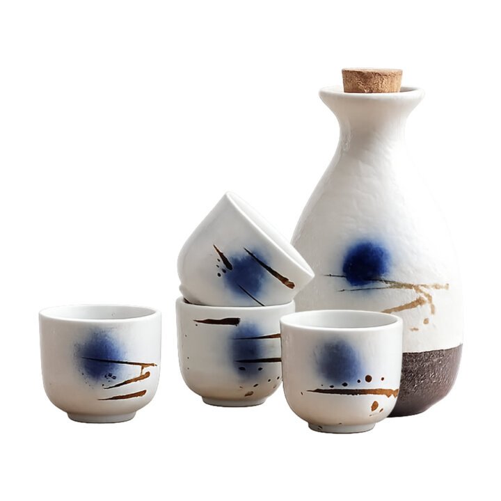 Blue Inseki Sake Set Blue Inseki Sake Set