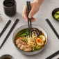 Checkered Black Alloy Chopsticks