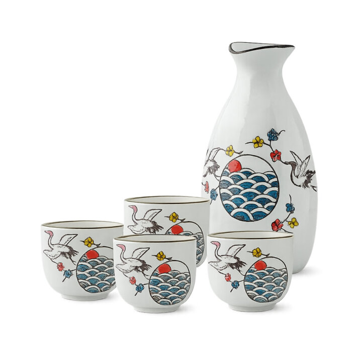 Imperial Crane Sake Service Set Imperial Crane Sake Service Set