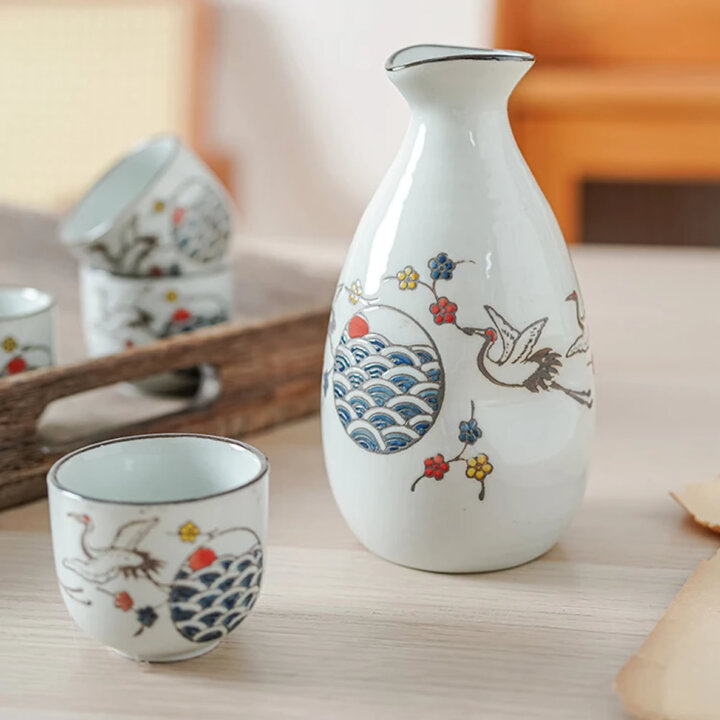 Imperial Crane Sake Service Set Imperial Crane Sake Service Set