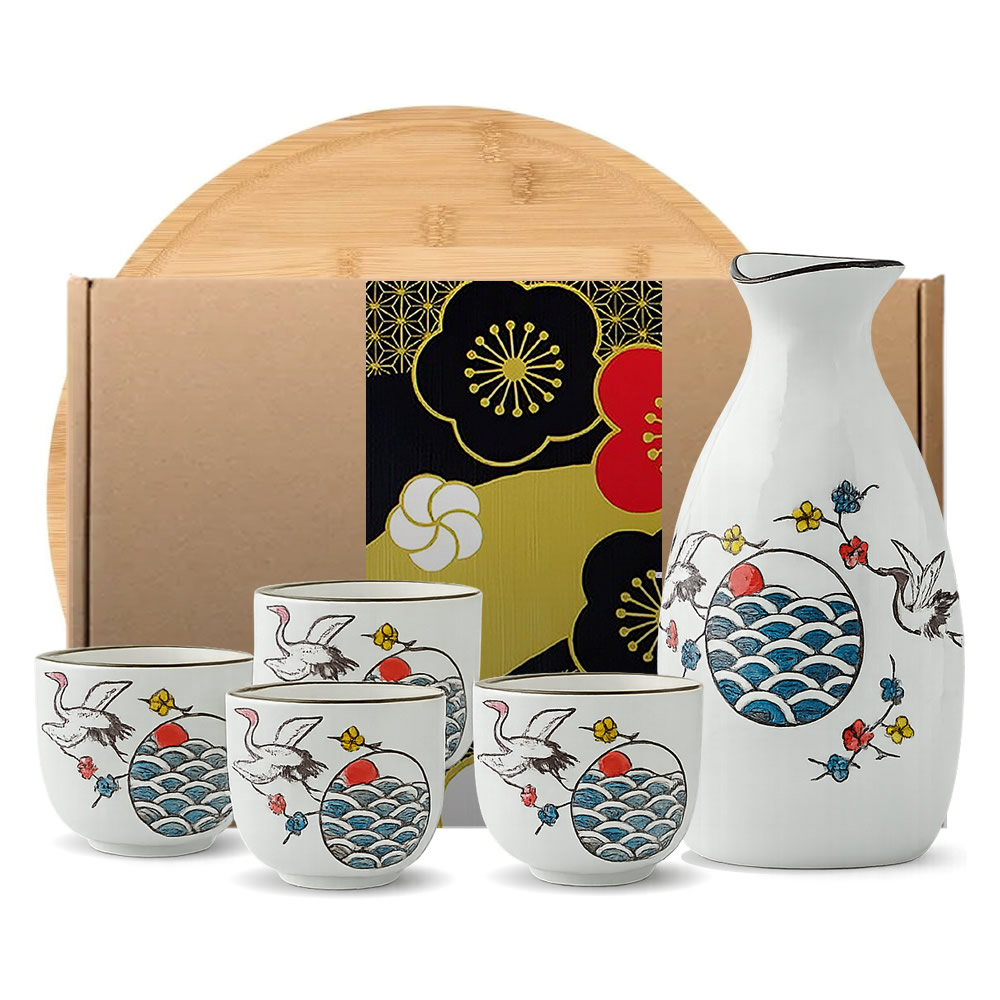 Imperial Crane Sake Service Set Imperial Crane Sake Service Set