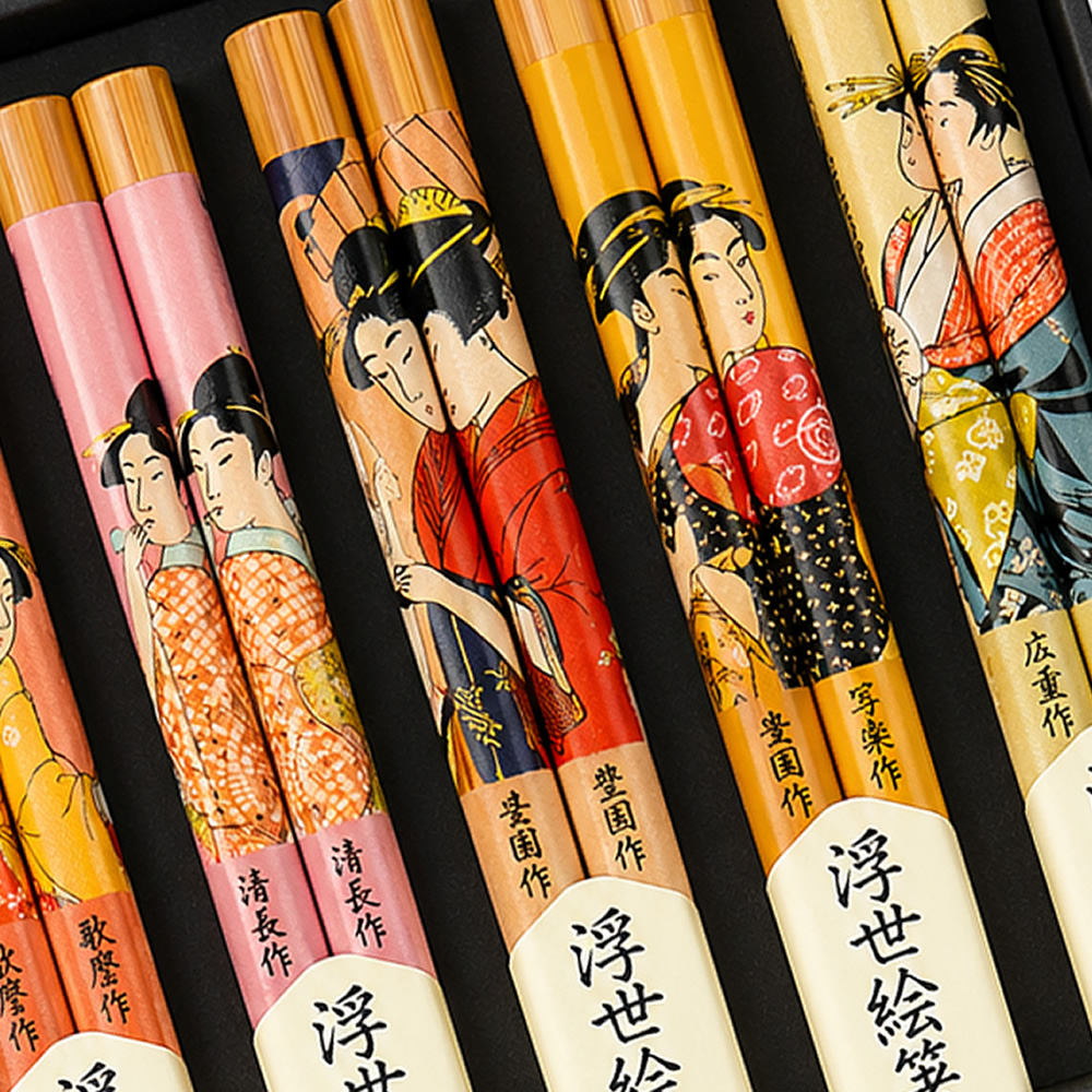 Japanese Ukiyo-E Geisha Chopsticks
