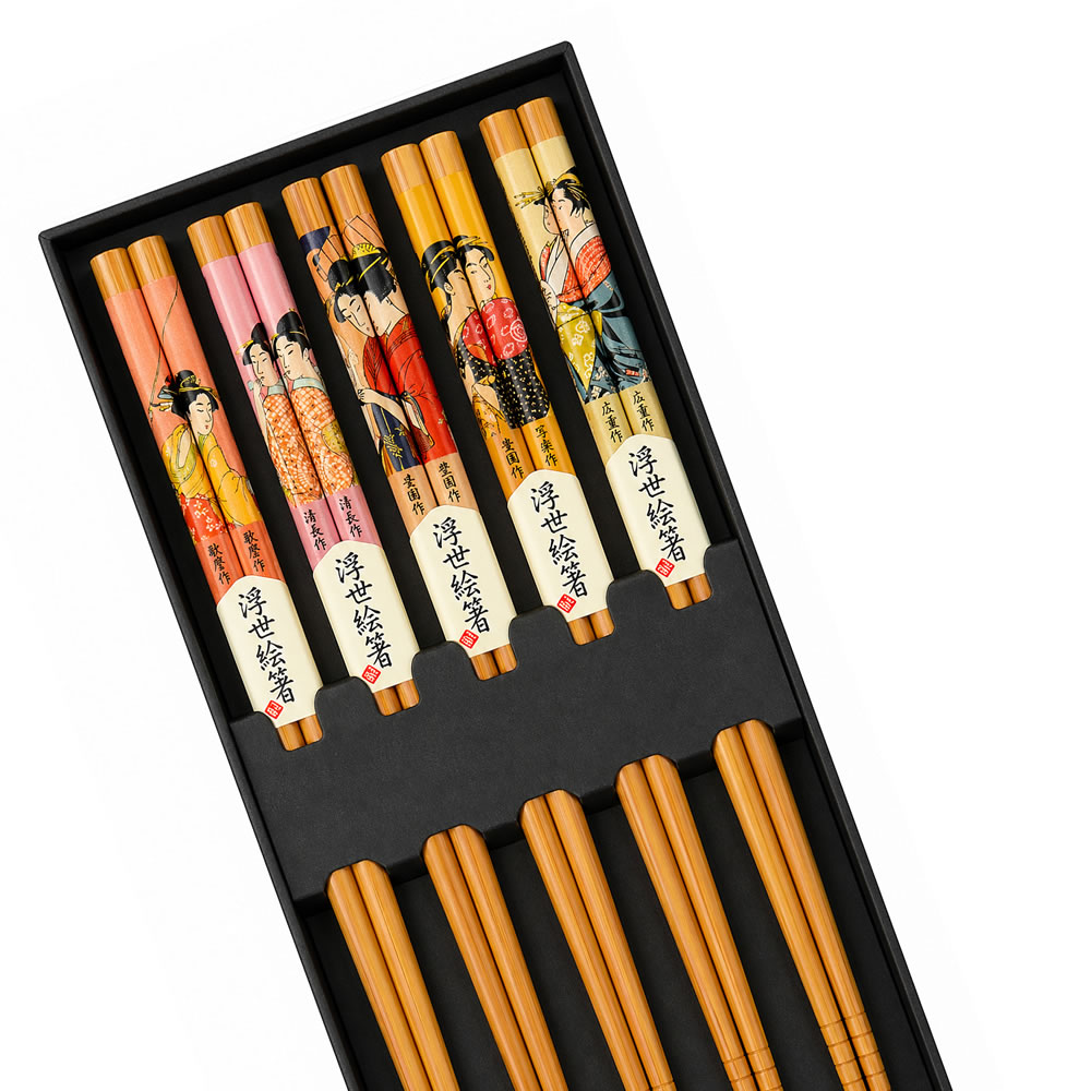 Japanese Ukiyo-E Geisha Chopsticks