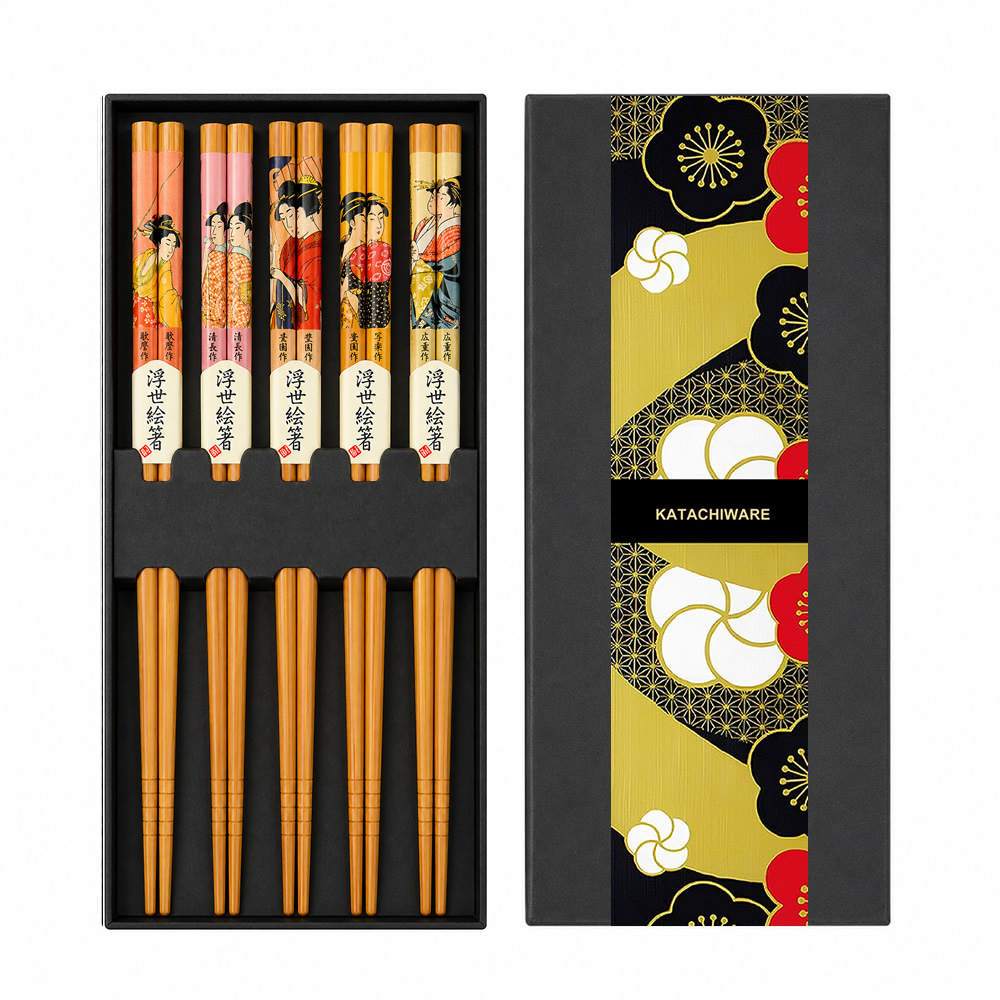 Japanese Ukiyo-E Geisha Chopsticks