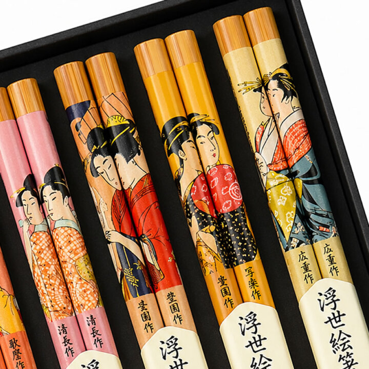 Japanese Ukiyo-E Geisha Chopsticks