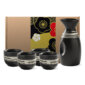 Kyoto Black Glaze Sake Set