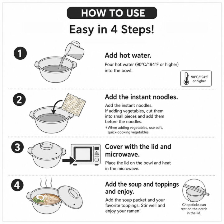 Microwave Instant Noodle Cooker Instructions