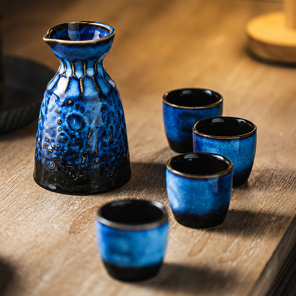 Midnight Blue Sake Set