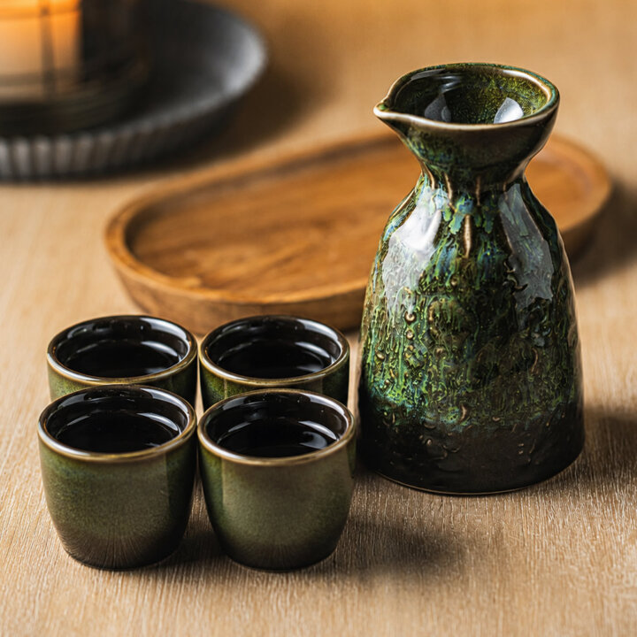 Moss Green Sake Sets